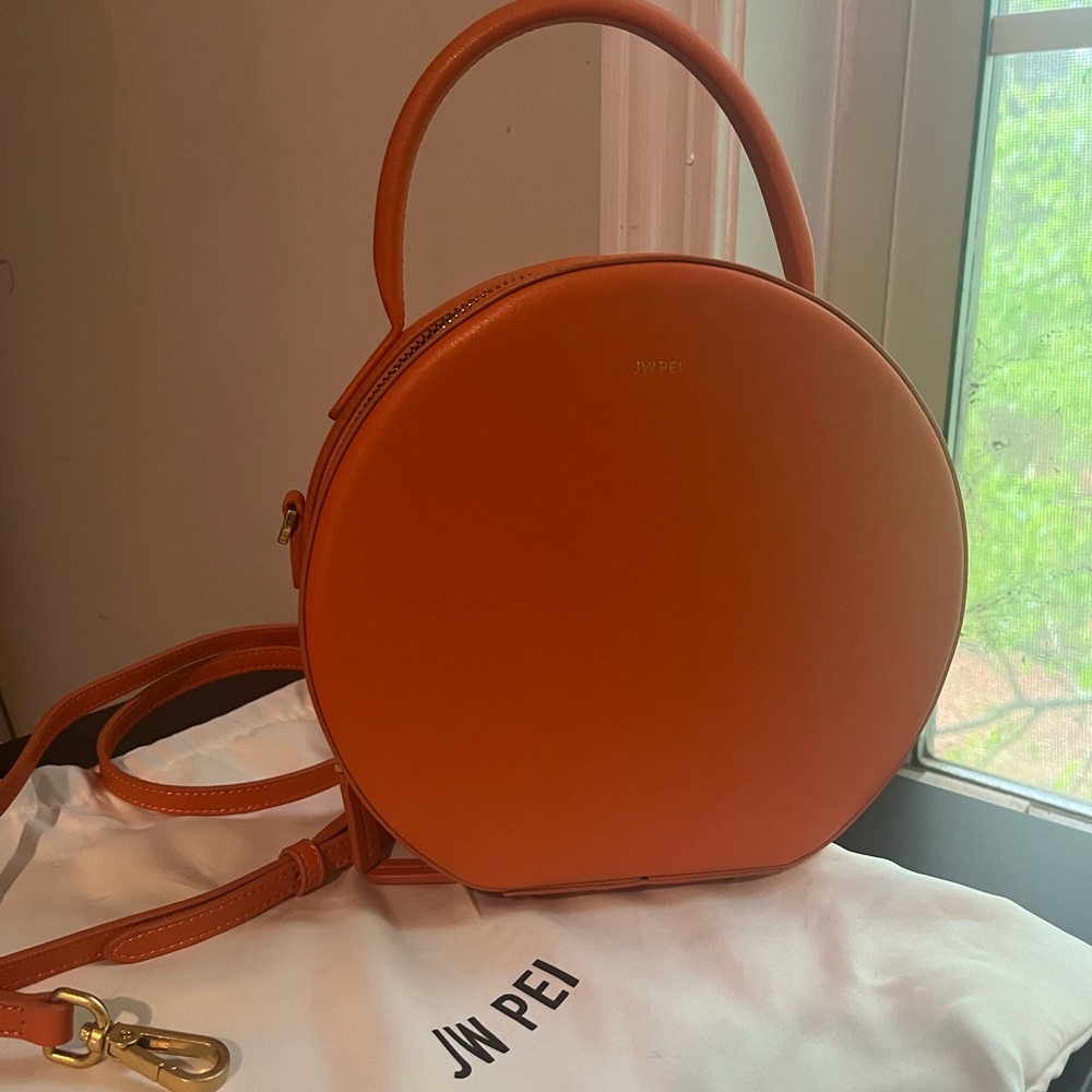 JW PEI Orange Circle, Crossbody handbag “ made for fun” statement purse